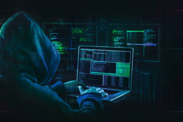 dark web hooded hacker security concept